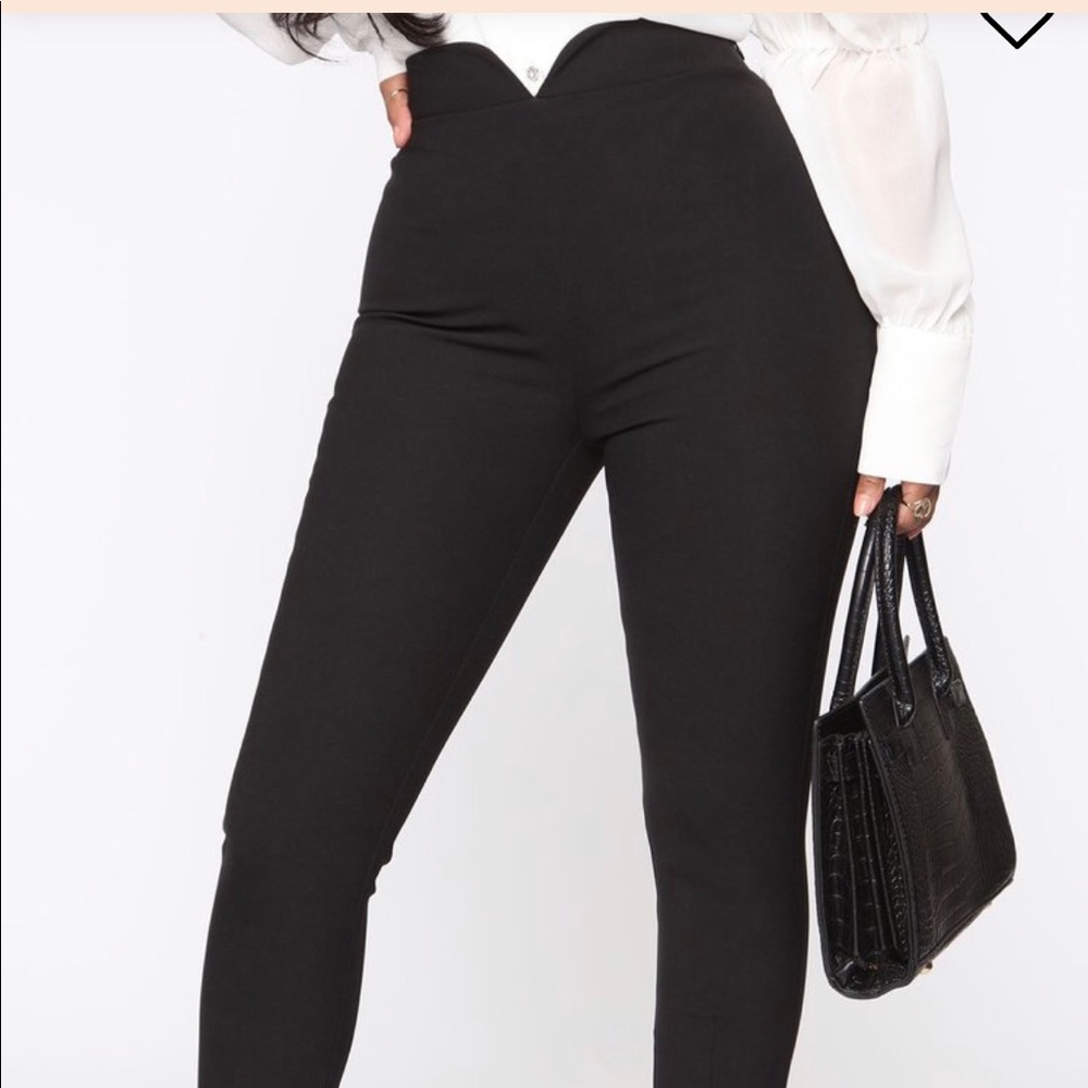 Black Pants with split on bottom